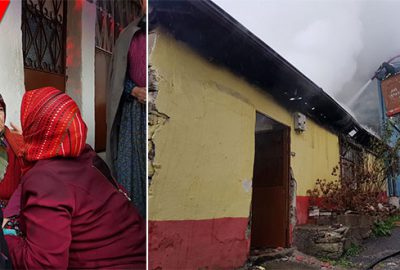 93 yaşındaki kadını yanmaktan komşuları kurtardı