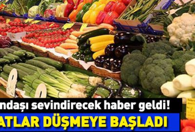Meyve ve sebze fiyatlarında düşüş başladı!