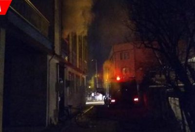 3 katlı apartmanda yangın paniği