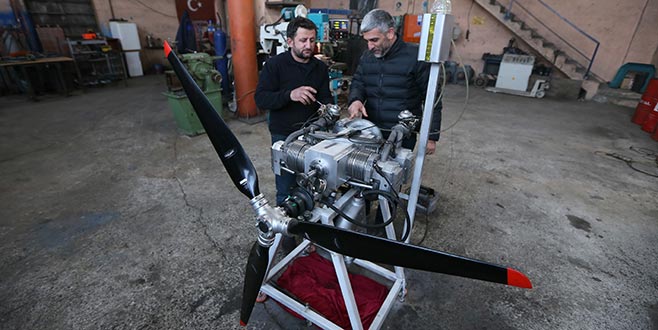 Yerli sportif uçak motoru üretildi