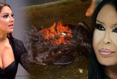 Hadise ve Ersoy’a tepki! Ünlü şarkıcı kürkünü ateşe verdi