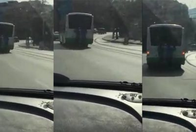 ‘Tehlikeli’ anlar böyle görüntülendi