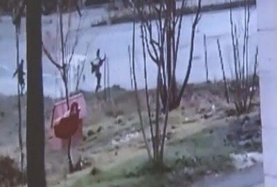 Köpek kovalayınca 2 metre yükseklikten atladı