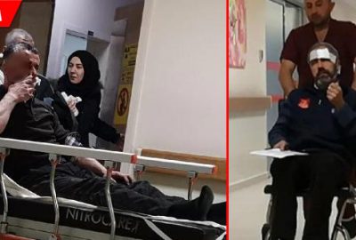 Şişirilen lastik patladı: 2 yaralı