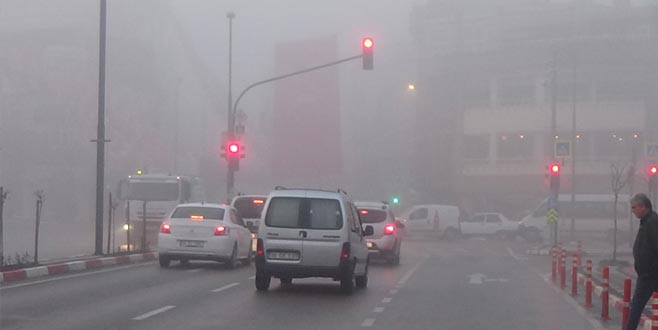 İnegöl’de yoğun sis