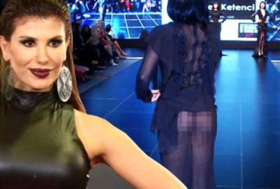 Ünlü modacı, defilesinde kalçasını gösteren Hatice’ye ateş püskürdü