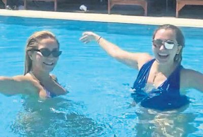 Kızının hasretine dayanamayıp yanına uçtu!