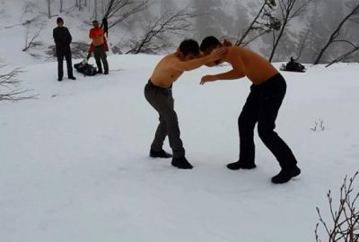 Brezilya’dan geldi, ilk defa kar gördü