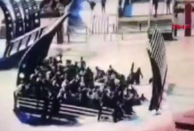 Feribot faciası kamerada