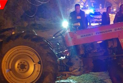 Traktöre çekici çarptı: 1 yaralı