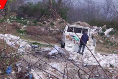 Boş alana moloz döken kişiye 10 bin lira ceza
