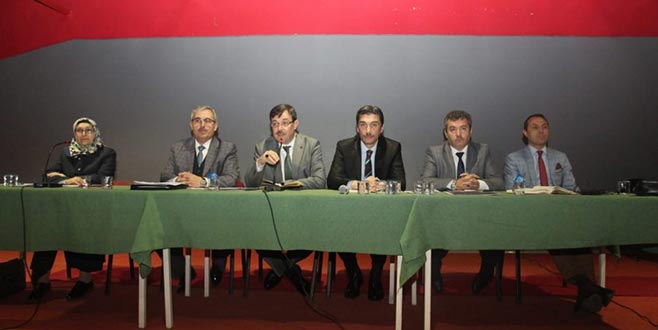 Okul yöneticileriyle bir araya geldi Okul yöneticileriyle bir araya geldi