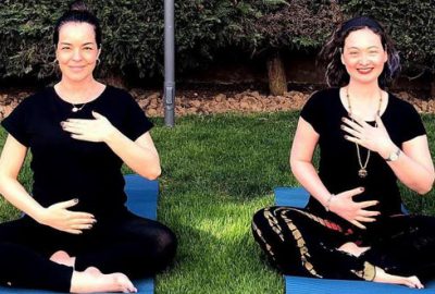 Hamile yogasına başladı