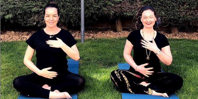 Hamile yogasına başladı