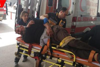 Odun yüklü kamyondan düştü