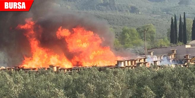 Makara deposunda yangın Makara deposunda yangın