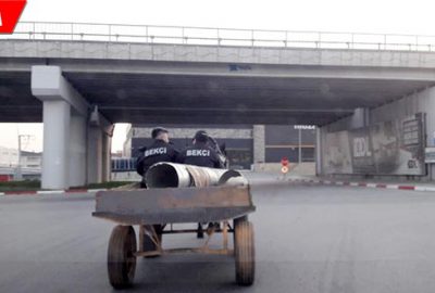 Bekçiler hırsızlık yapan zanlıyı suçüstü yakaladı