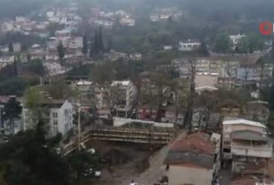 Heyelan paniği! Mahalleli sokağa döküldü