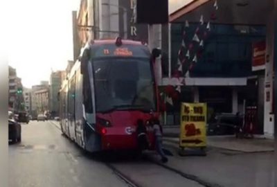 Tehlikeli yolculuk kamerada