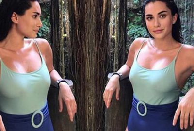 Hem korkusunu yendi hem cesur pozlar verdi