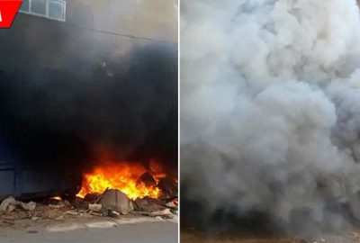 Sanayide korkutan yangın