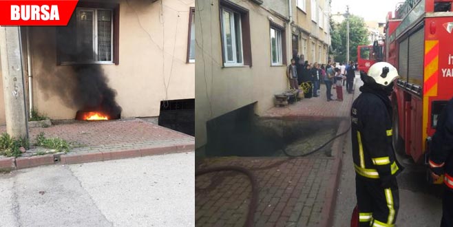 Apartmanda yangın paniği