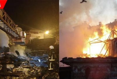 Ahşap ev küle döndü