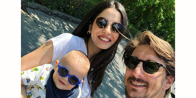 Ünlü çiftin aile saadeti