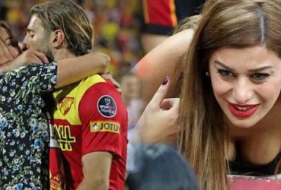 Göztepe maçına Ebru Şancı’nın öpücüğü damga vurdu