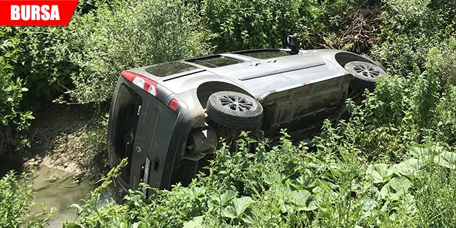 Kontrolden çıkıp dereye uçtu