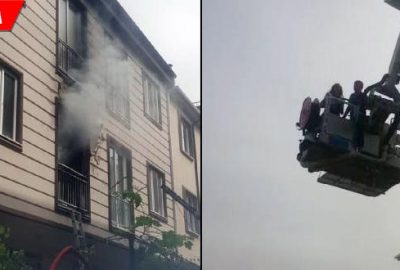 Apartmanda yangın paniği