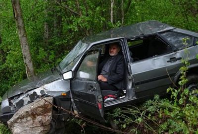 Kazadan sonra şoka girdi