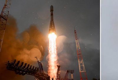 Uydu taşıyan rokete yıldırım çarptı