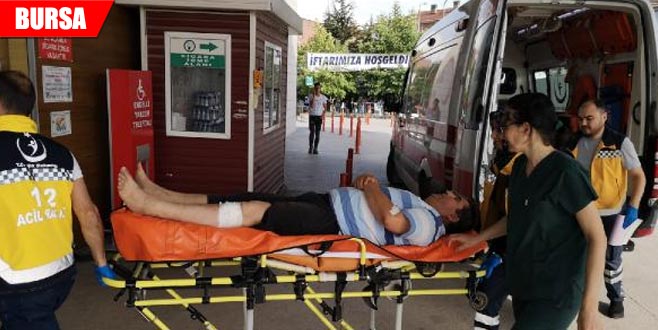 Ağaç budarken bacağını kesti