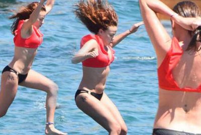 Denize çivileme atladı