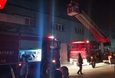 Fabrika deposunda korkutan yangın