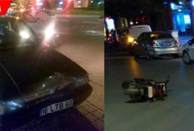 Otomobil ile elektrikli bisiklet çarpıştı: 2 yaralı