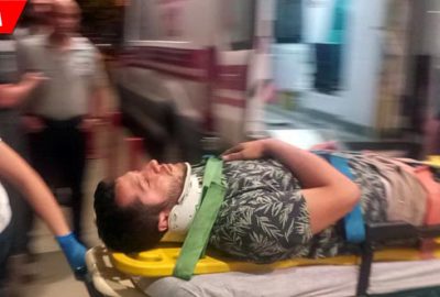 Motosikletli genç ölümden döndü