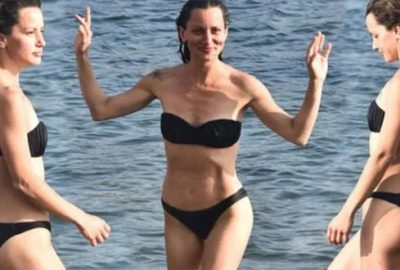 Yıldız Asyalı halk plajında fiziğiyle büyüledi!