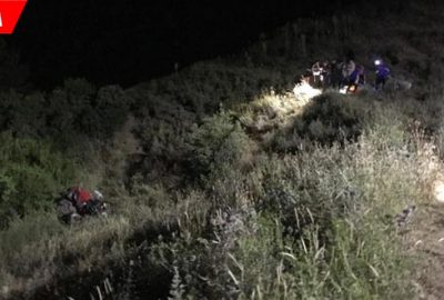 Traktörüyle 70 metreden uçtu