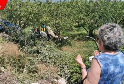 Kazayı görünce ellerini açıp dua etti