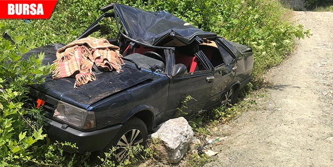 Otomobil şarampole devrildi: 1 yaralı