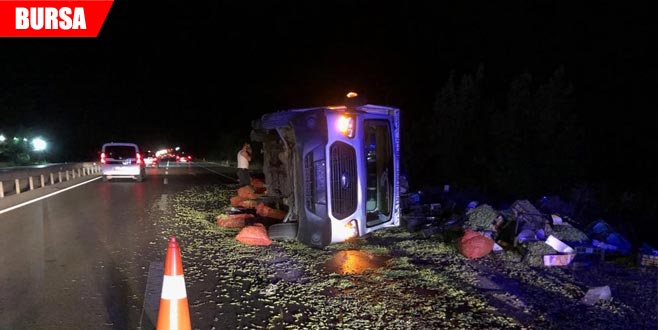 1 ton bamya yola savruldu 1 ton bamya yola savruldu