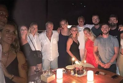 Esra Erol ve eşi Ali Özbir’den çifte kutlama! Fenerbahçeli oyuncular da katıldı