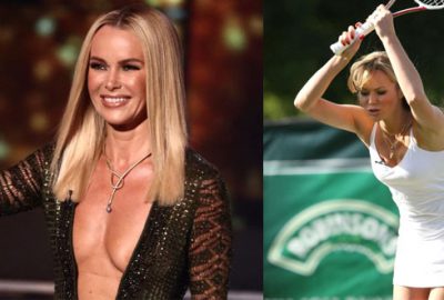 48’lik yıldız, eteğini kaldırıp gazetecilere poz verdi