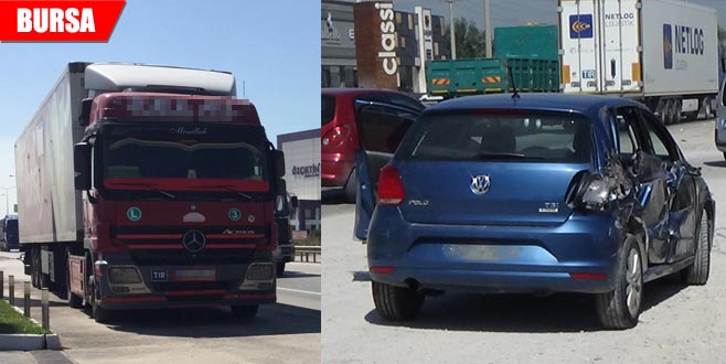 Sıkıştırdığı otomobili metrelerce sürükledi