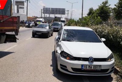 Yolun karşısına geçerken canından oldu