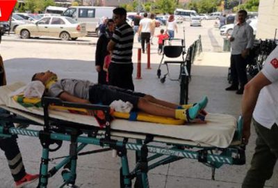 Evin penceresinden düşen Recep ağır yaralı