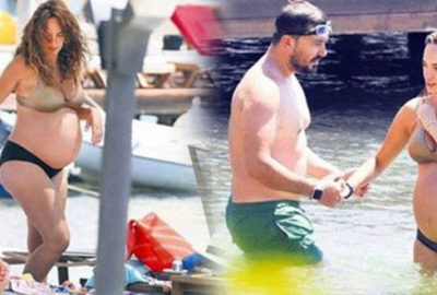 Ali Erel 7 aylık hamile eşi Seda Bakan’ın üzerine titredi