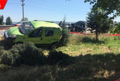 Hafif ticari araç tarlaya uçtu: 1 yaralı